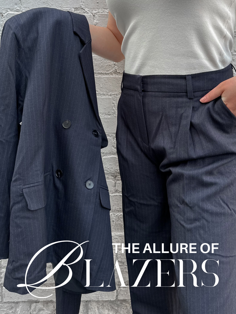 The Allure of Blazers The Audrey Blazer & The Audrey Pant Model Detail