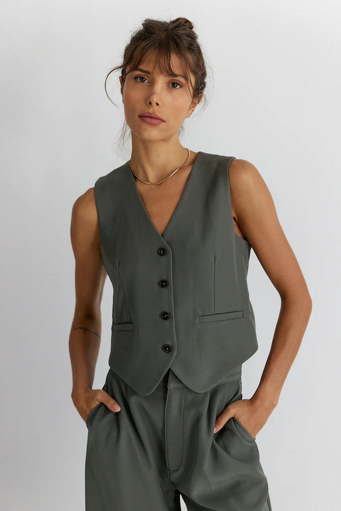 The Audrey Vest Close Up Model