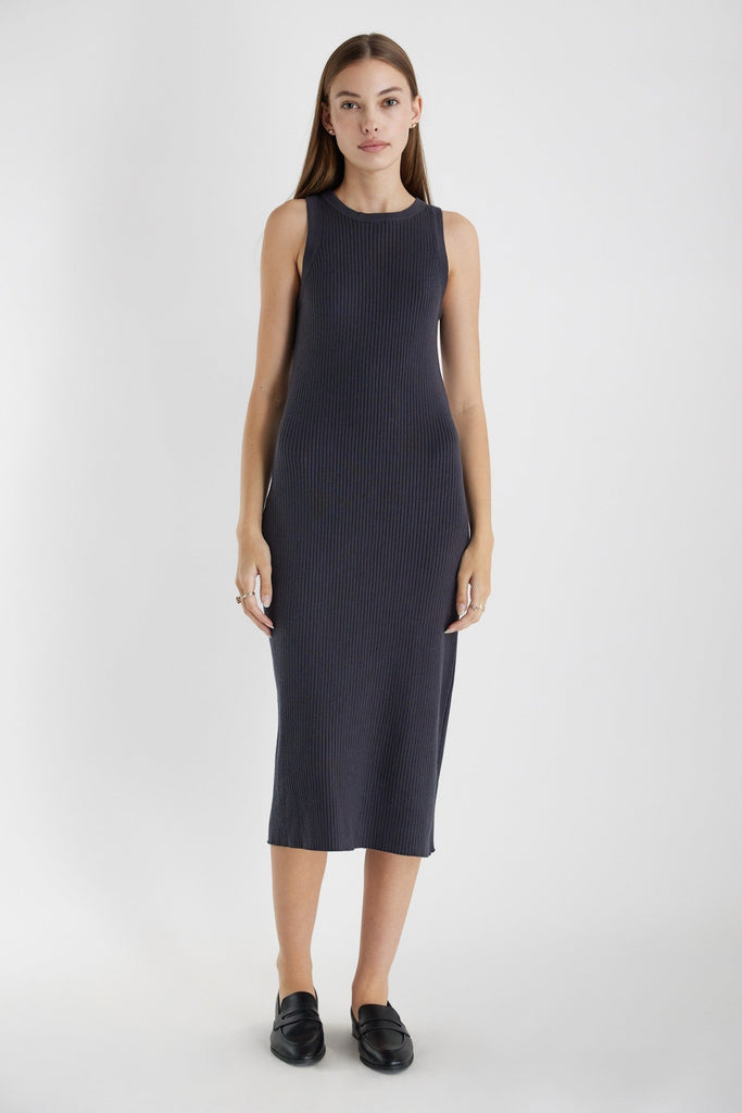 Charcoal The Celia Dress Model