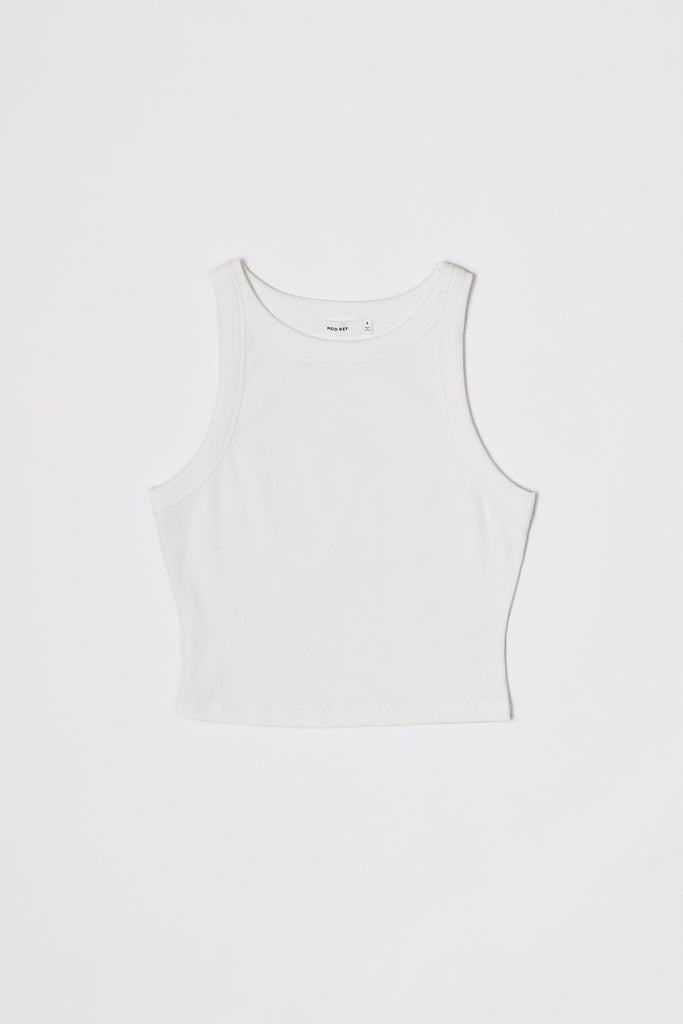 White The Clara Top Flat Lay