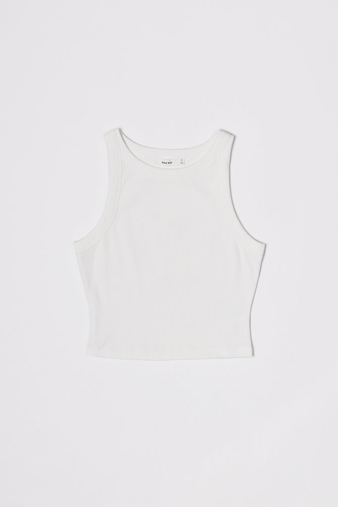 White The Clara Top Flat Lay