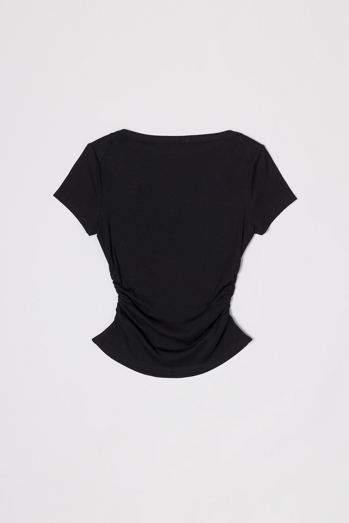 Black The Eva Top Back Flat Lay