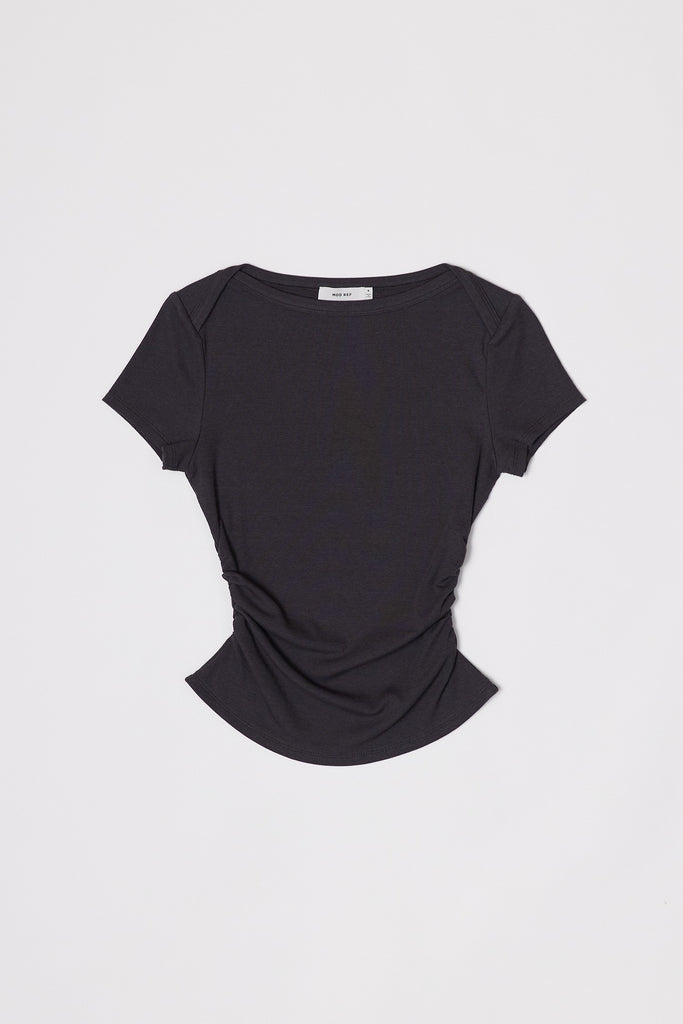 Charcoal The Eva Top Flat Lay